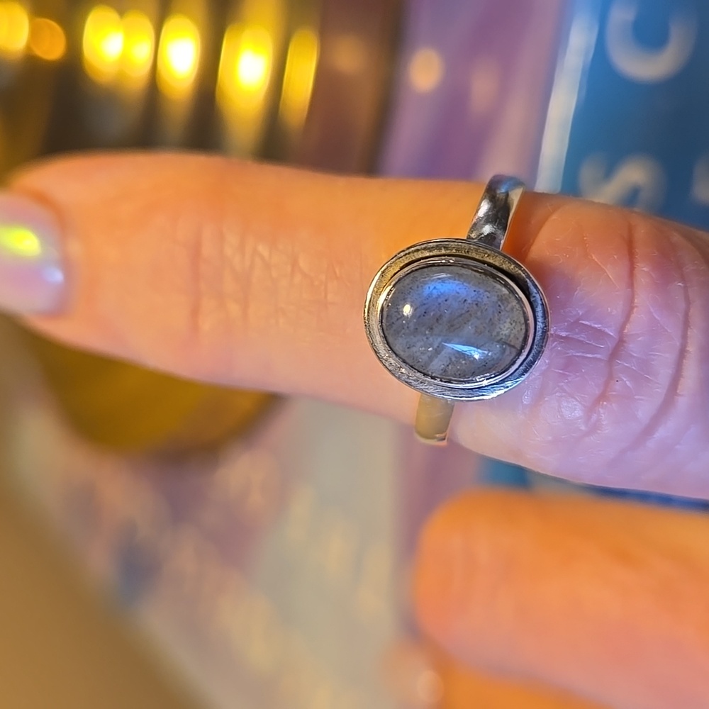 Labradorite Solid Sterling Silver Ring - image 5